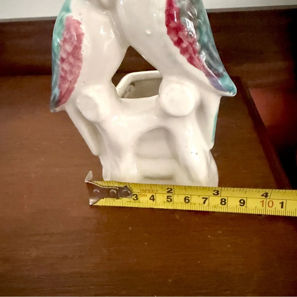 Vintage Parakeet Planter Palm Beach Regency Bird Parrot Planter Mini Succulent
